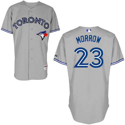 Brandon Morrow #23 MLB Jersey-Toronto Blue Jays Men's Authentic Road Gray Cool Base Baseball Jersey